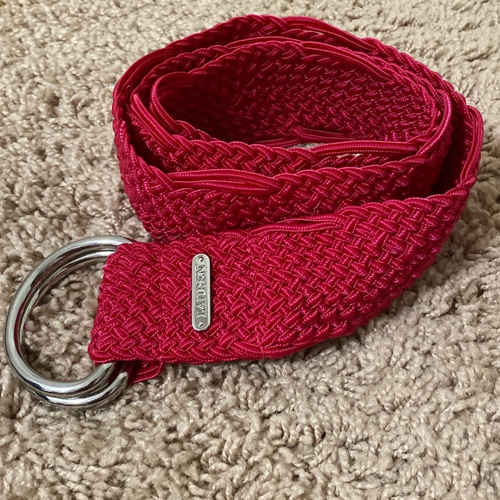 NWOT Ralph Lauren Braided Belt Pink Color